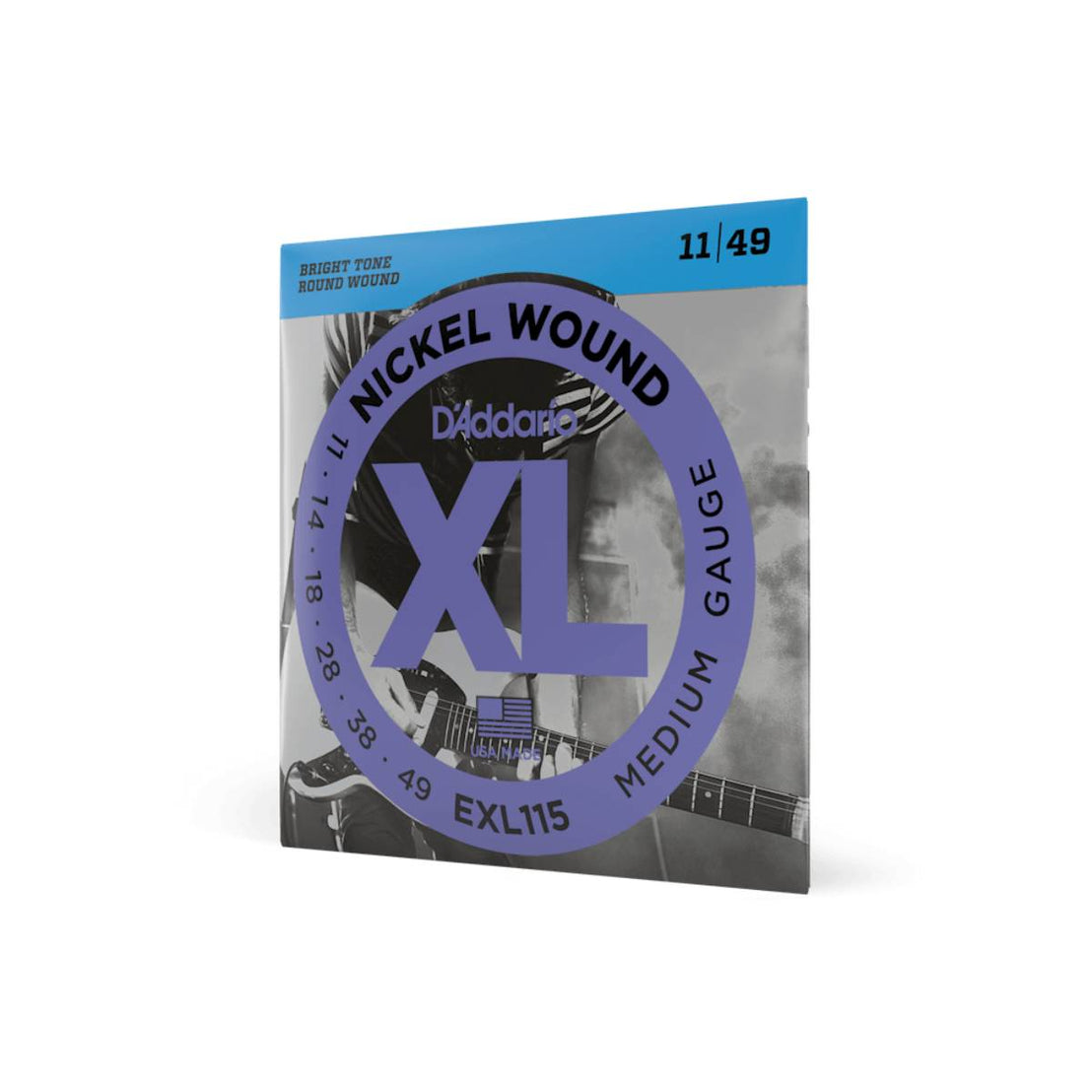 Dây Đàn Guitar Điện D'Addario EXL115 Nickel Wound, Medium/Blues-Jazz Rock, 11-49-Mai Nguyên Music