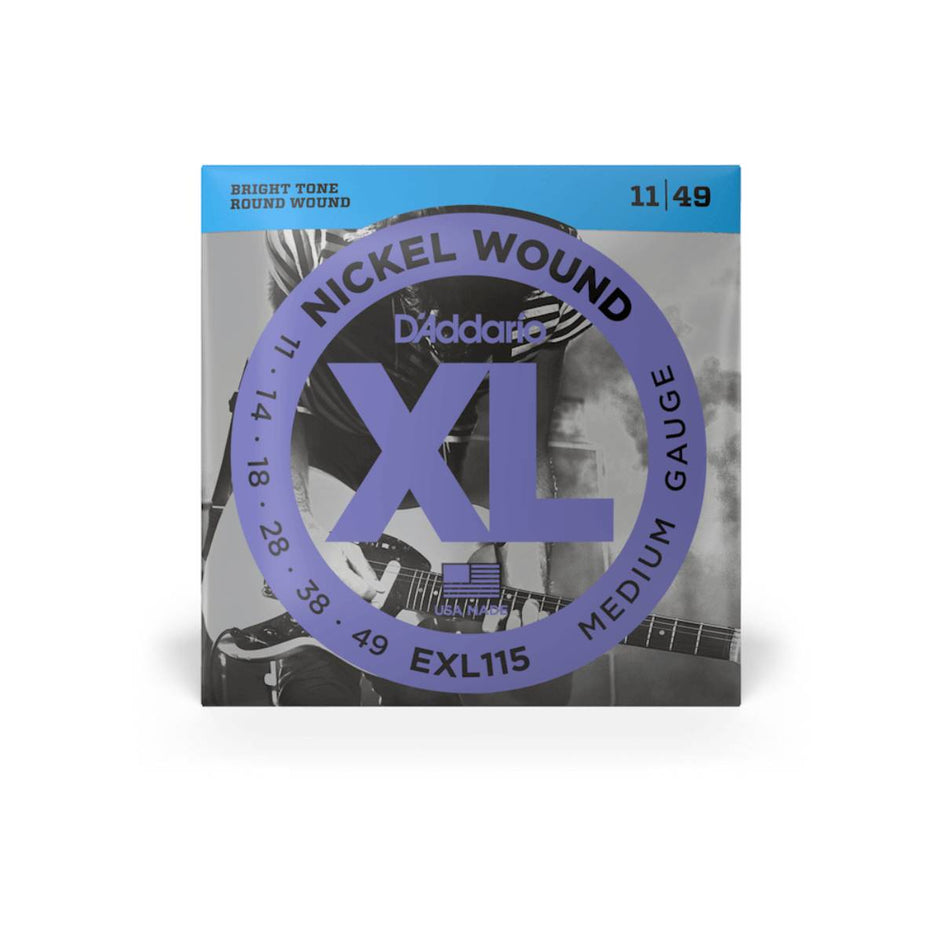 Dây Đàn Guitar Điện D'Addario EXL115 Nickel Wound, Medium/Blues-Jazz Rock, 11-49-Mai Nguyên Music