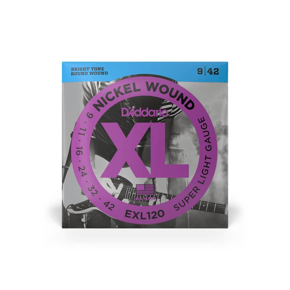 Dây Đàn Guitar Điện D'Addario EXL120 Nickel Wound, Super Light, 9-42-Mai Nguyên Music