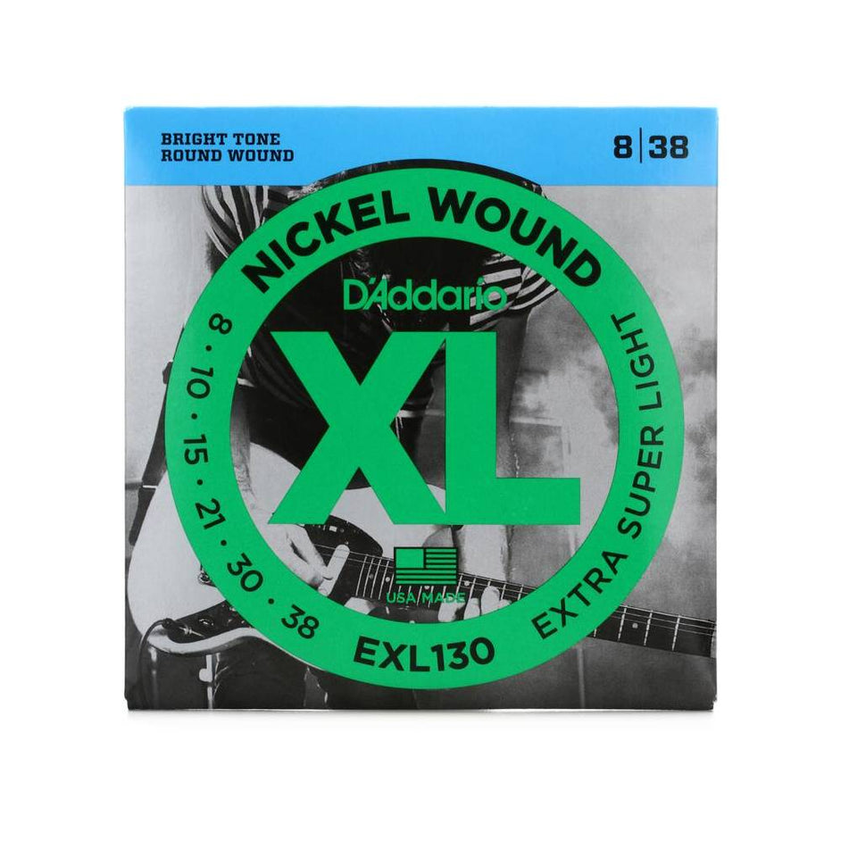 Dây Đàn Guitar Điện D'Addario EXL130 Nickel Wound, Extra-Super Light, 8-38-Mai Nguyên Music