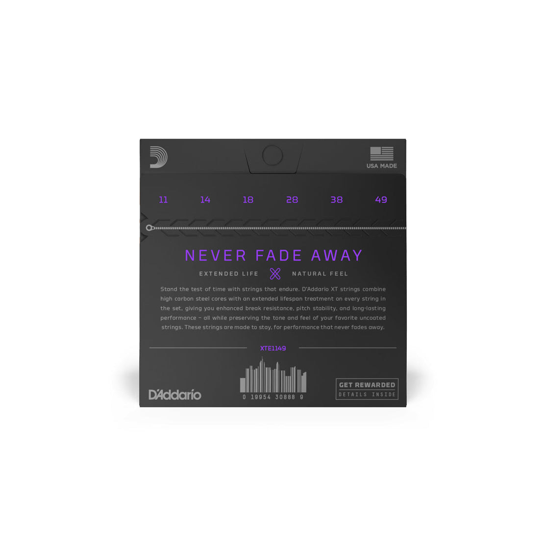 Dây Đàn Guitar Điện D'Addario XTE1149 XT Nickel Plated Steel, Medium, 11-49-Mai Nguyên Music