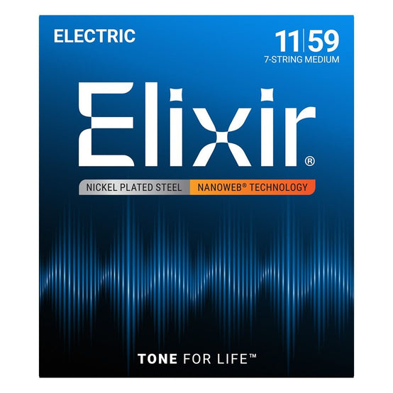 Dây Đàn Guitar Điện Elixir 12106 Nanoweb Medium 7-String 11-59-Mai Nguyên Music