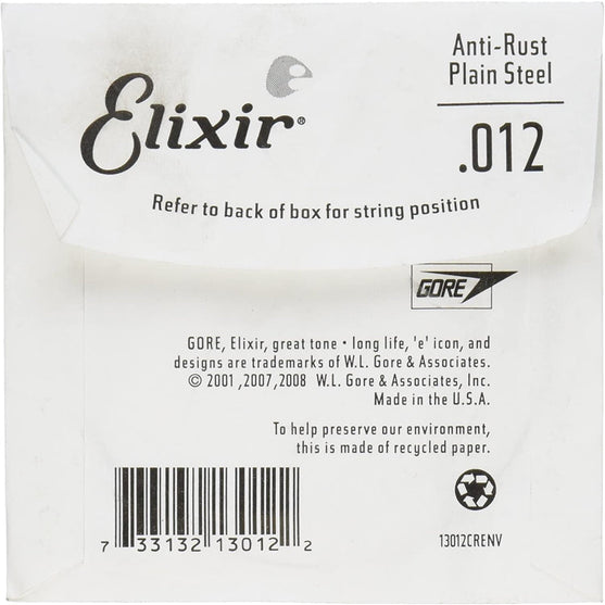 Dây Đàn Guitar Điện Elixir 13012 Anti-Rust Plated Plain Steel .012, Single String-Mai Nguyên Music
