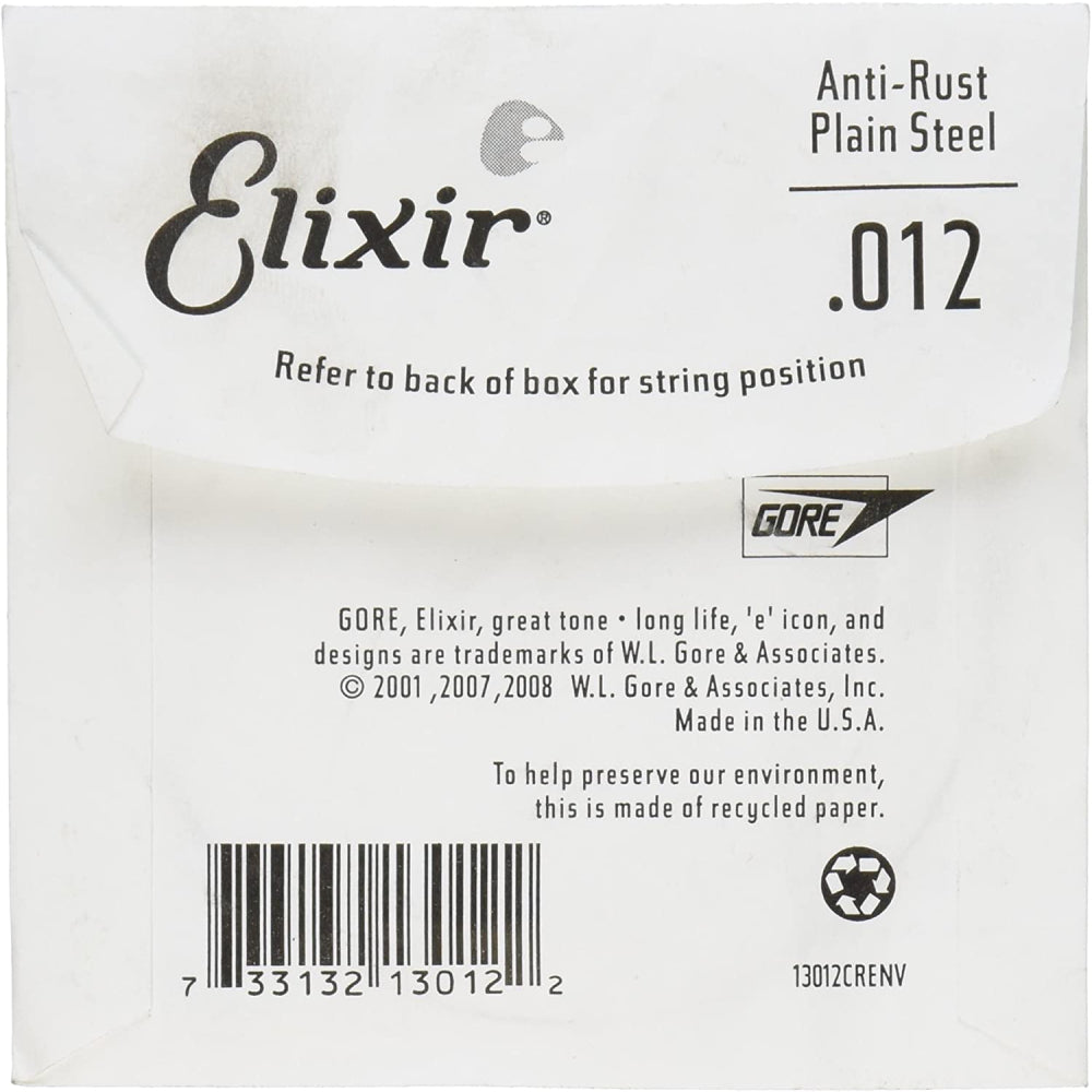 Dây Đàn Guitar Điện Elixir 13012 Anti-Rust Plated Plain Steel .012, Single String-Mai Nguyên Music