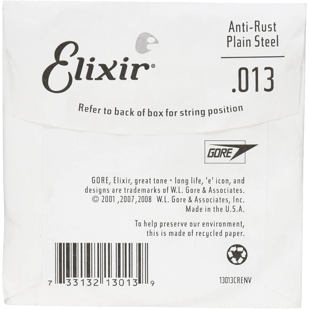 Dây Đàn Guitar Điện Elixir 13013 Anti-Rust Plated Plain Steel .013, Single String-Mai Nguyên Music