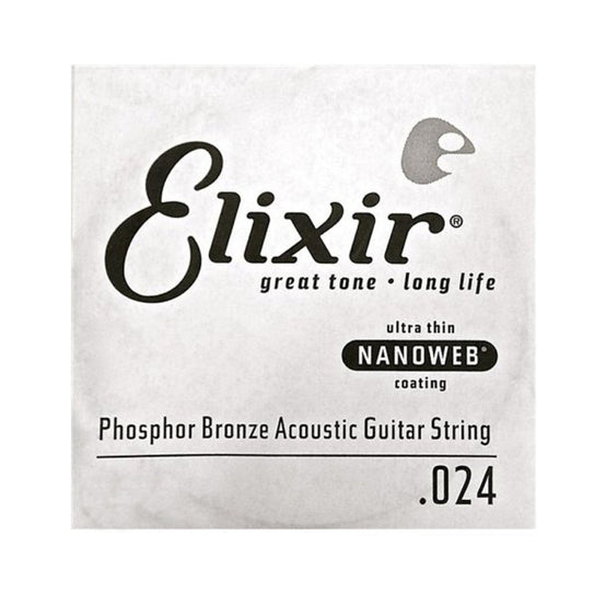 Dây Đàn Guitar Điện Elixir 14124 Nanoweb Phosphor Bronze .024 Single String-Mai Nguyên Music