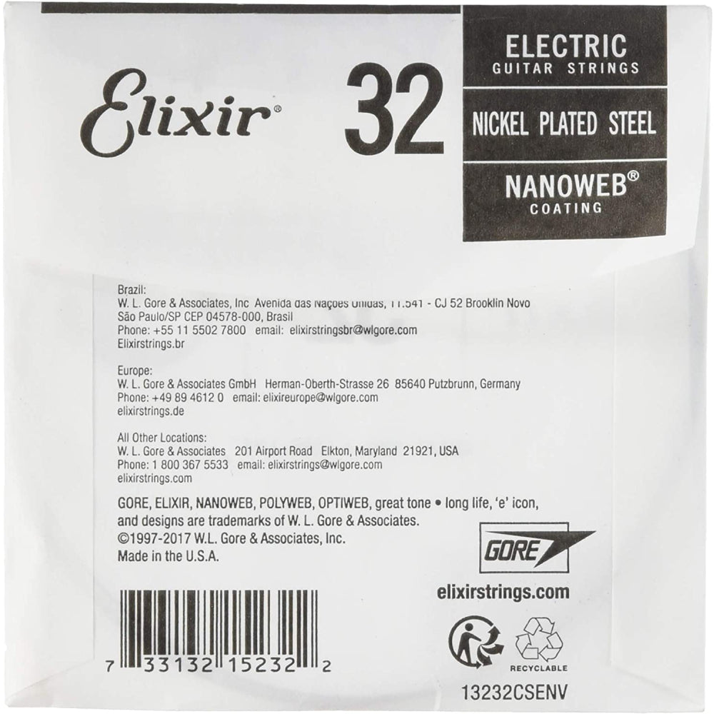 Dây Đàn Guitar Điện Elixir 15232 Nanoweb Electric .032, Single String-Mai Nguyên Music