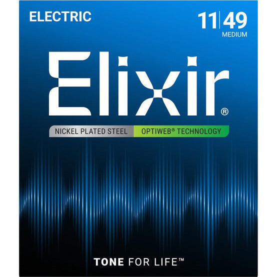 Dây Đàn Guitar Điện Elixir 19102 Optiweb Medium 11-49-Mai Nguyên Music