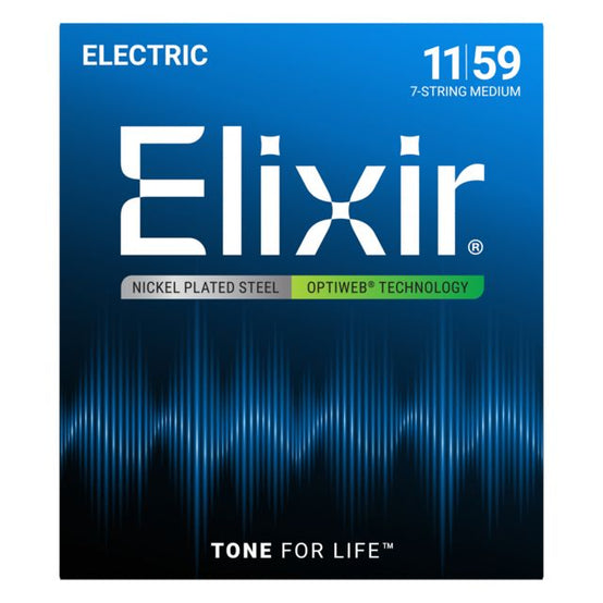 Dây Đàn Guitar Điện Elixir 19106 Optiweb Medium 7-String 11-59-Mai Nguyên Music