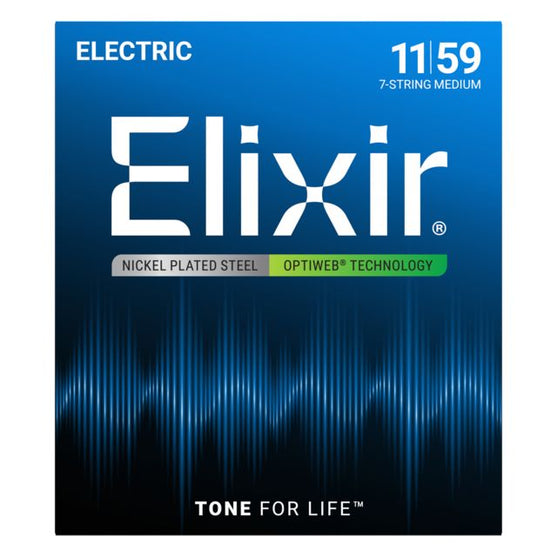 Dây Đàn Guitar Điện Elixir 19106 Optiweb Medium 7-String 11-59-Mai Nguyên Music