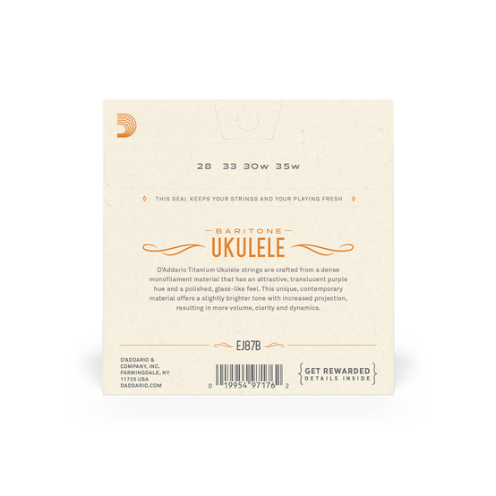 Dây Đàn Ukulele Baritone D'Addario EJ87B Titanium-Mai Nguyên Music