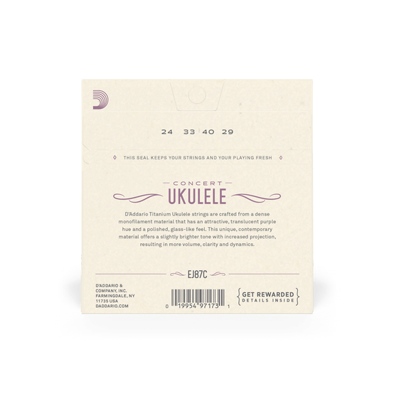 Dây Đàn Ukulele Concert D'Addario EJ87C Titanium-Mai Nguyên Music