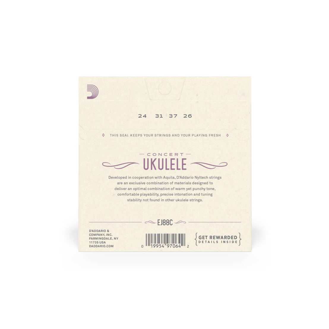 Dây Đàn Ukulele Concert D'Addario EJ88C Nyltech-Mai Nguyên Music