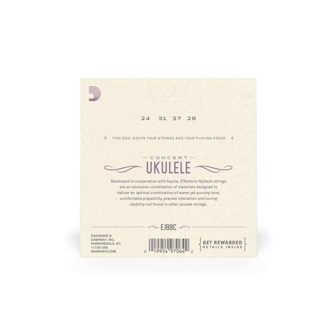 Dây Đàn Ukulele Concert D'Addario EJ88C Nyltech-Mai Nguyên Music