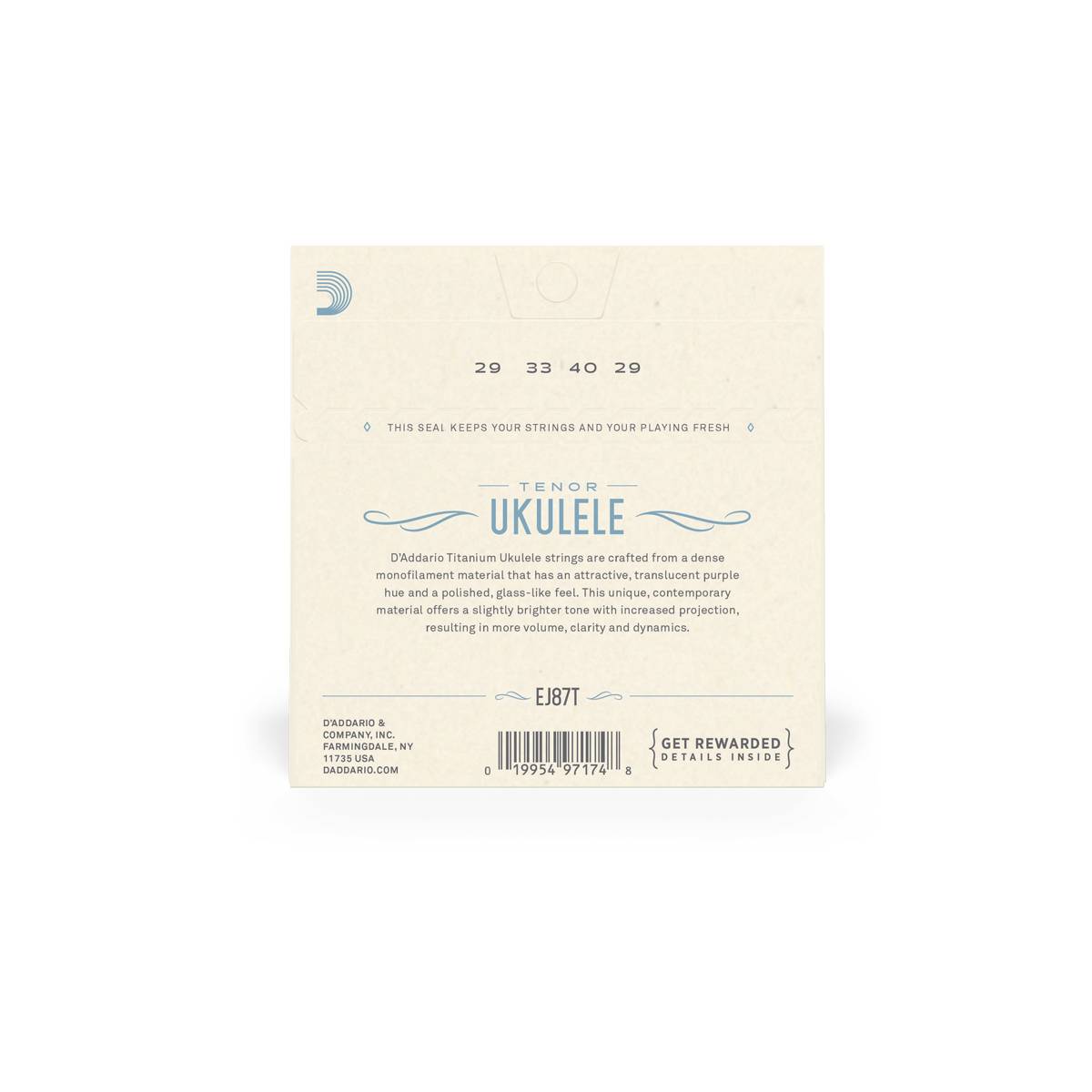 Dây Đàn Ukulele Tenor D'Addario EJ87T Titanium-Mai Nguyên Music