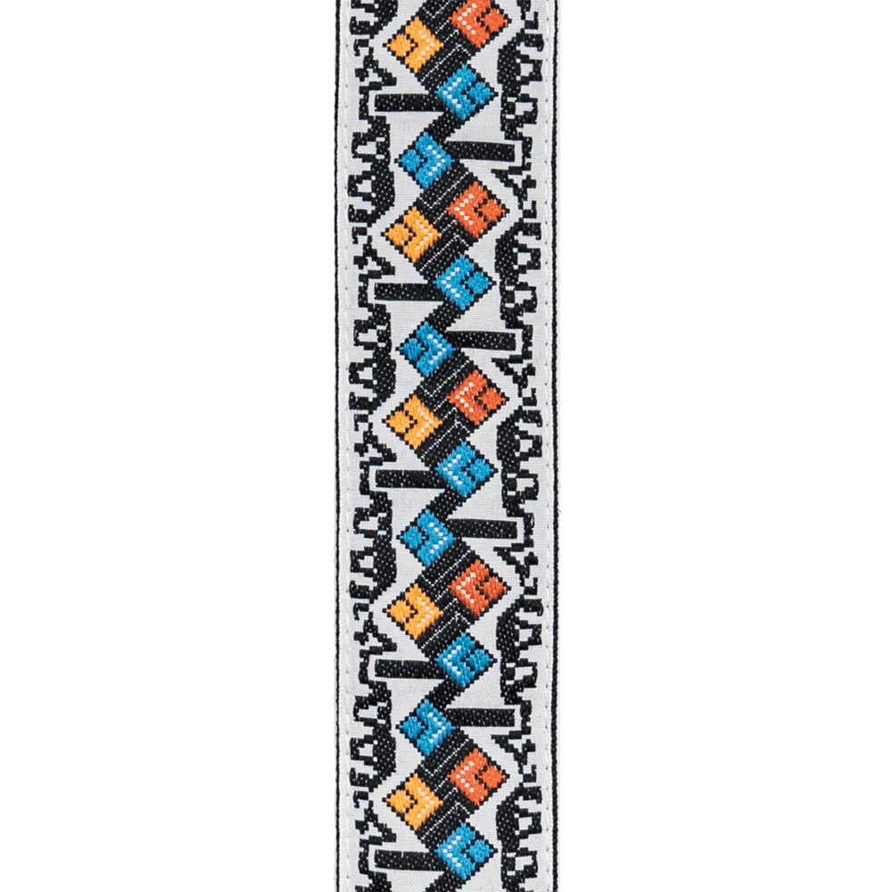 Dây Đeo Đàn Guitar D'Addario Eco-Comfort Jacquard Woven, White-Mai Nguyên Music