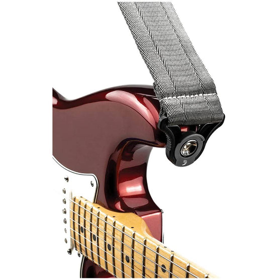 Dây Đeo Đàn Guitar D'Addario Planet Waves 50mm Auto Lock, Metal Grey-Mai Nguyên Music