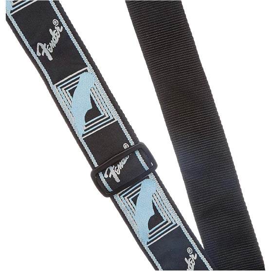 Dây Đeo Đàn Guitar Fender 2 Inch Monogrammed - Black/Light Grey/Blue-Mai Nguyên Music