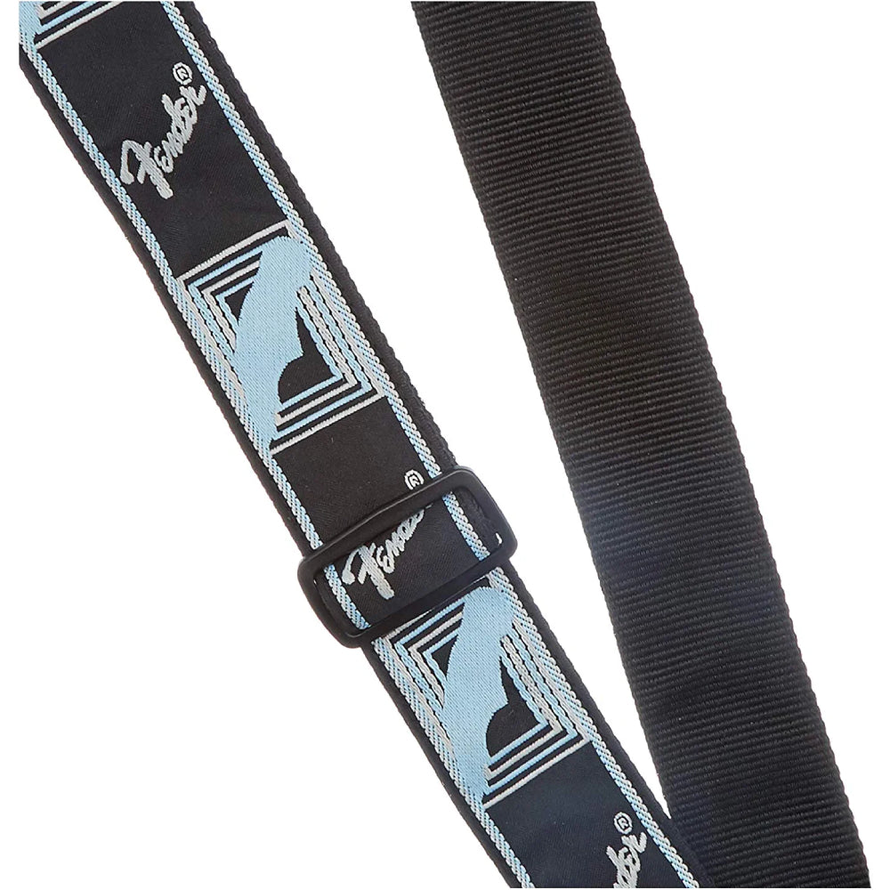 Dây Đeo Đàn Guitar Fender 2 Inch Monogrammed - Black/Light Grey/Blue-Mai Nguyên Music