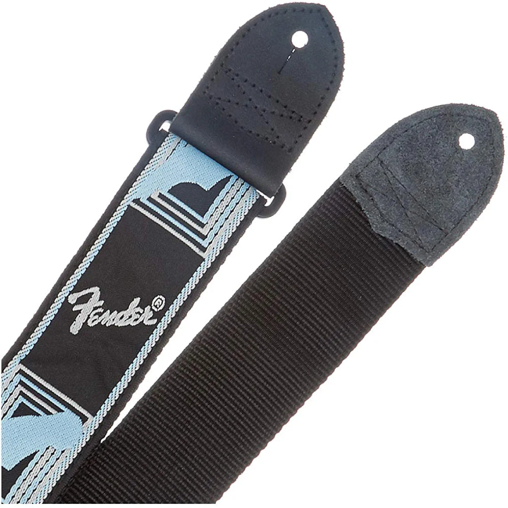 Dây Đeo Đàn Guitar Fender 2 Inch Monogrammed - Black/Light Grey/Blue-Mai Nguyên Music
