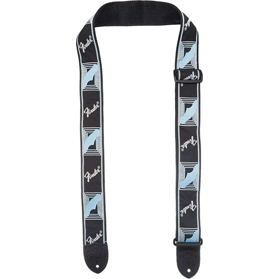 Dây Đeo Đàn Guitar Fender 2 Inch Monogrammed - Black/Light Grey/Blue-Mai Nguyên Music