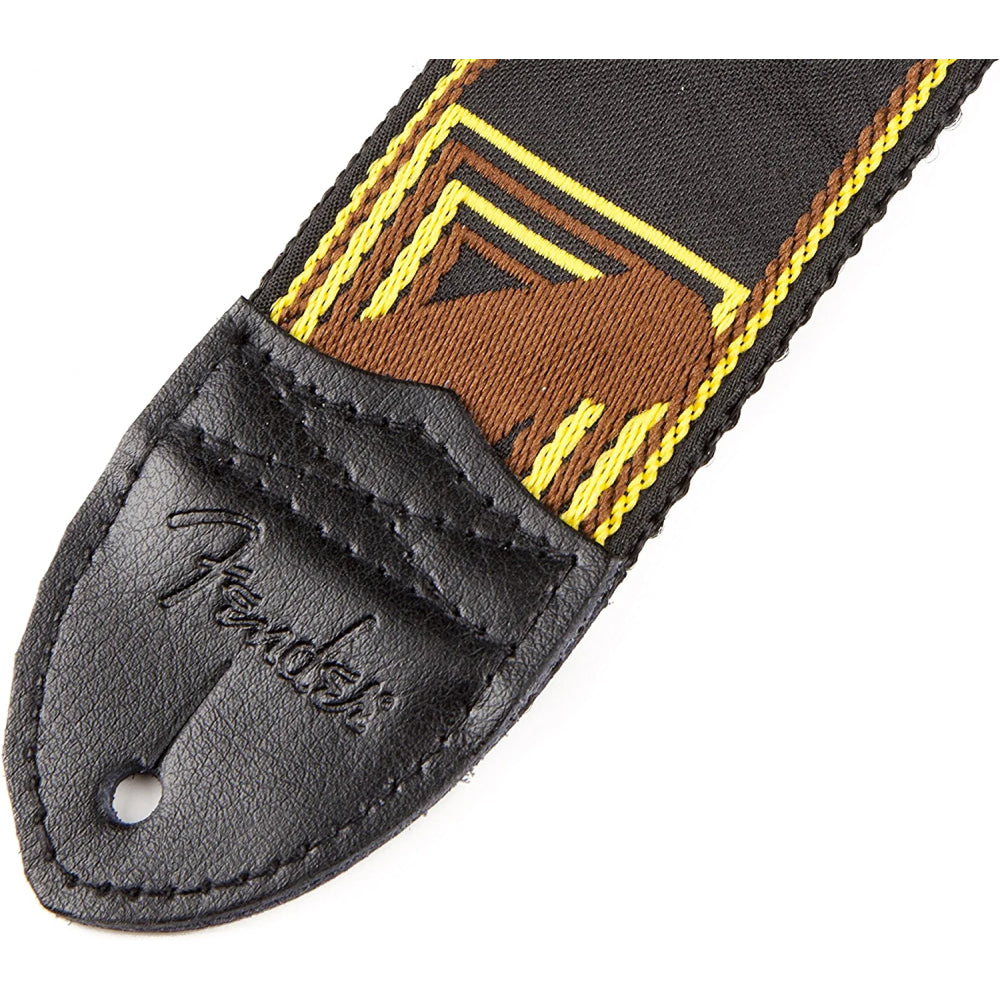 Dây Đeo Đàn Guitar Fender 2 Inch Monogrammed - Black/Yellow/Brown-Mai Nguyên Music