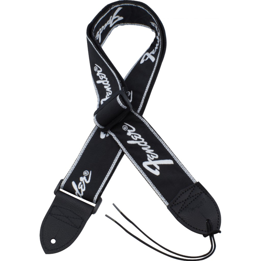 Dây Đeo Đàn Guitar Fender 2 inch Woven Guitar, Silver/Black-Mai Nguyên Music