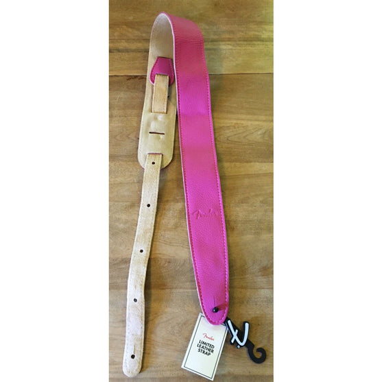 Dây Đeo Đàn Guitar Fender 2.5 inch Limited Edition Leather Guitar, Bubblegum-Mai Nguyên Music