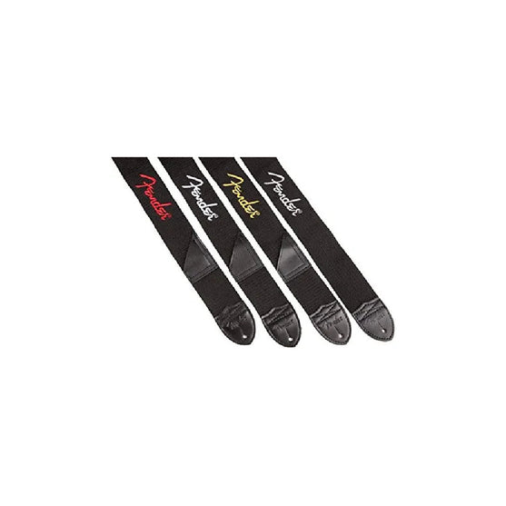 Dây Đeo Đàn Guitar Fender 2inch Poly Guitar, Black with Grey Logo-Mai Nguyên Music