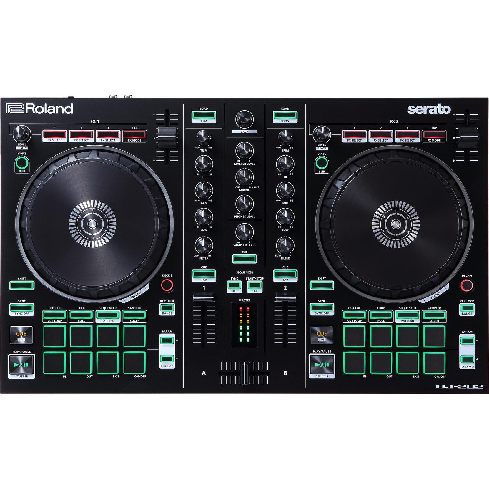 DJ Controller Roland DJ-202 2-channel Serato w/Drum Machine-Mai Nguyên Music