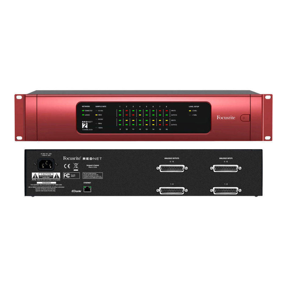 Focusrite Rednet 2 16-channel A-D/D-A 16 x 16 Ethernet Audio Network Interface-Mai Nguyên Music