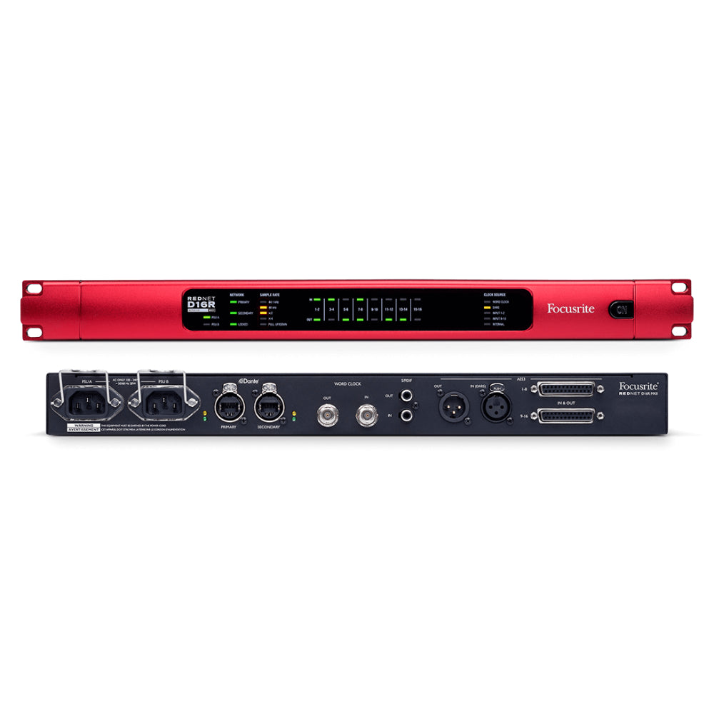 Focusrite Rednet D16R Rednet 1U 16 Channel AES/EBU Bridge To DANTE-Mai Nguyên Music