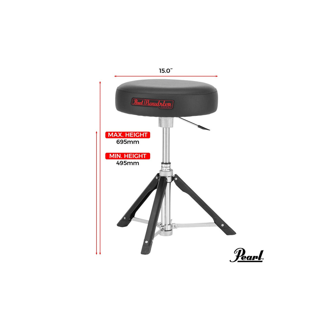 Ghế Trống Pearl D1500RGL Nâng Bằng Khí Nén-Mai Nguyên Music