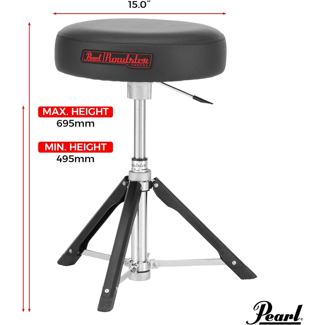 Ghế Trống Pearl D1500TGL Nâng Bằng Khí Nén-Mai Nguyên Music