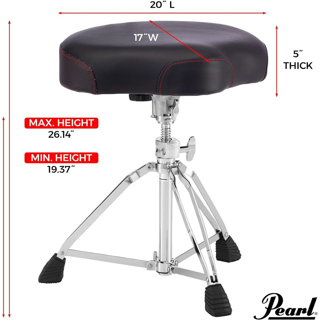 Ghế Trống Pearl D3500BR Có Tựa Lưng-Mai Nguyên Music