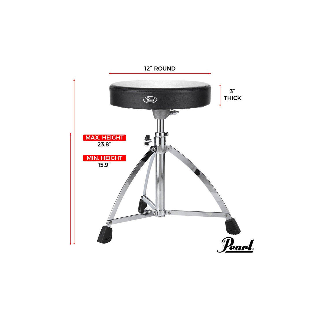 Ghế Trống Pearl D730S Chân Giằng Đơn-Mai Nguyên Music