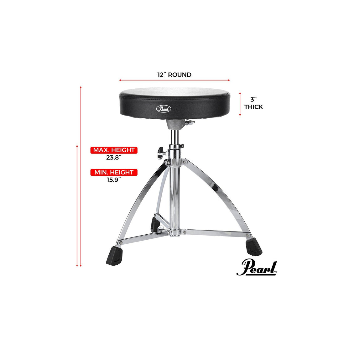 Ghế Trống Pearl D730S Chân Giằng Đơn-Mai Nguyên Music