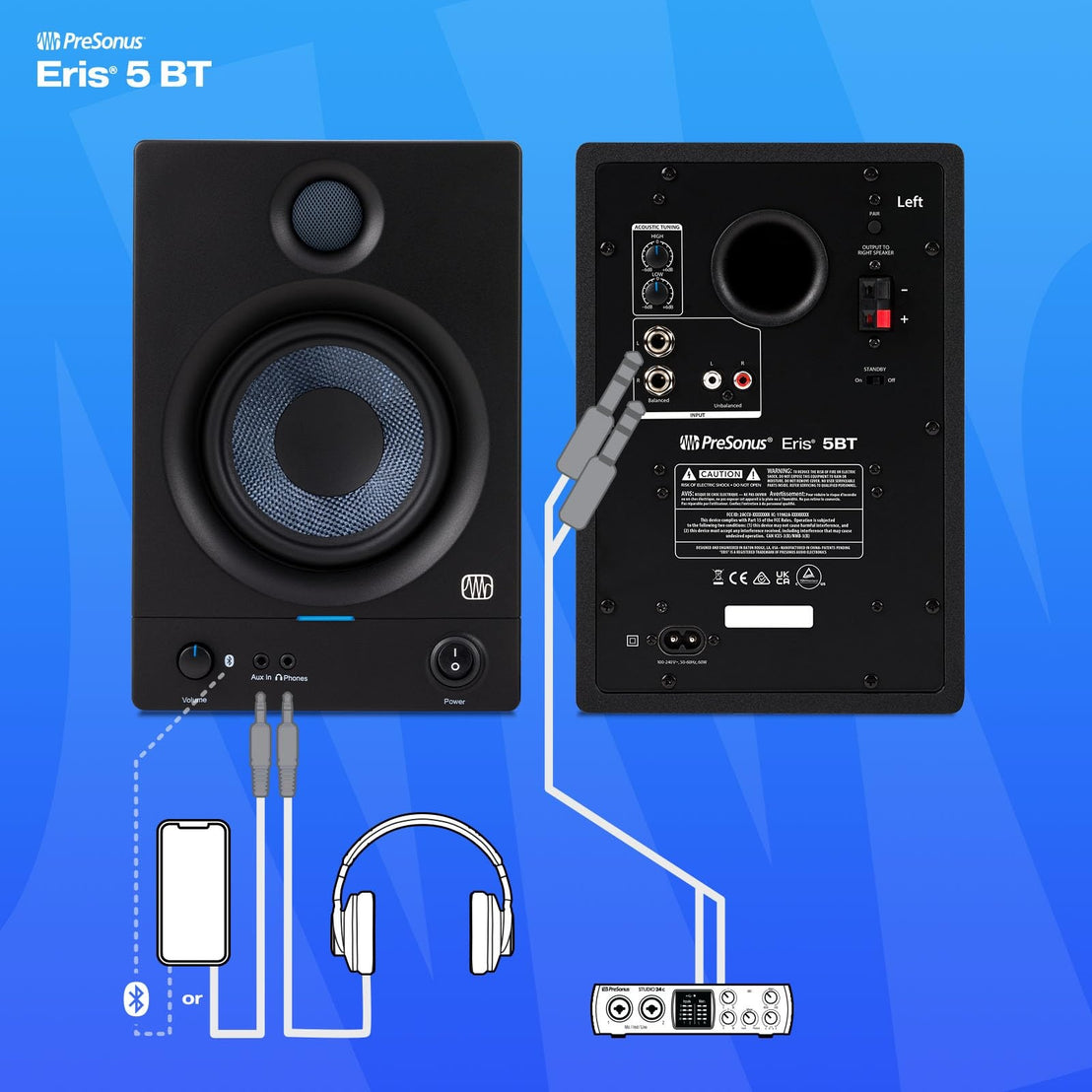 Loa Kiểm Âm PreSonus Eris 5BT Gen 2 (Cặp)-Mai Nguyên Music