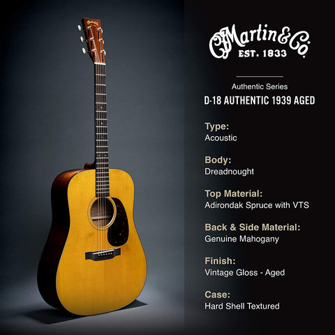 Martin D-18 Authentic 1939 Aged w/Case