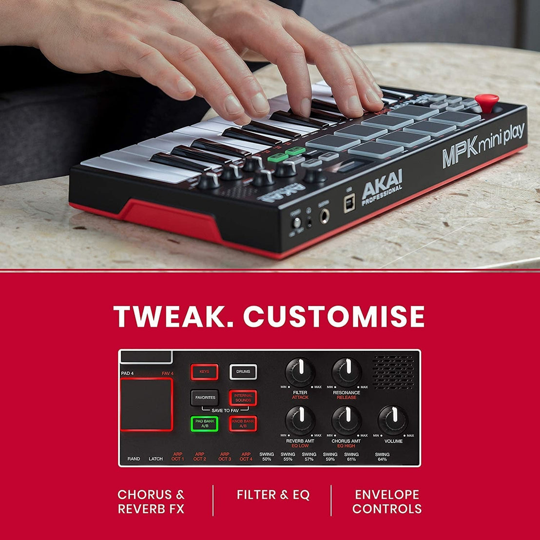 MIDI Keyboard Controller Akai Professional MPK Mini Play-Mai Nguyên Music