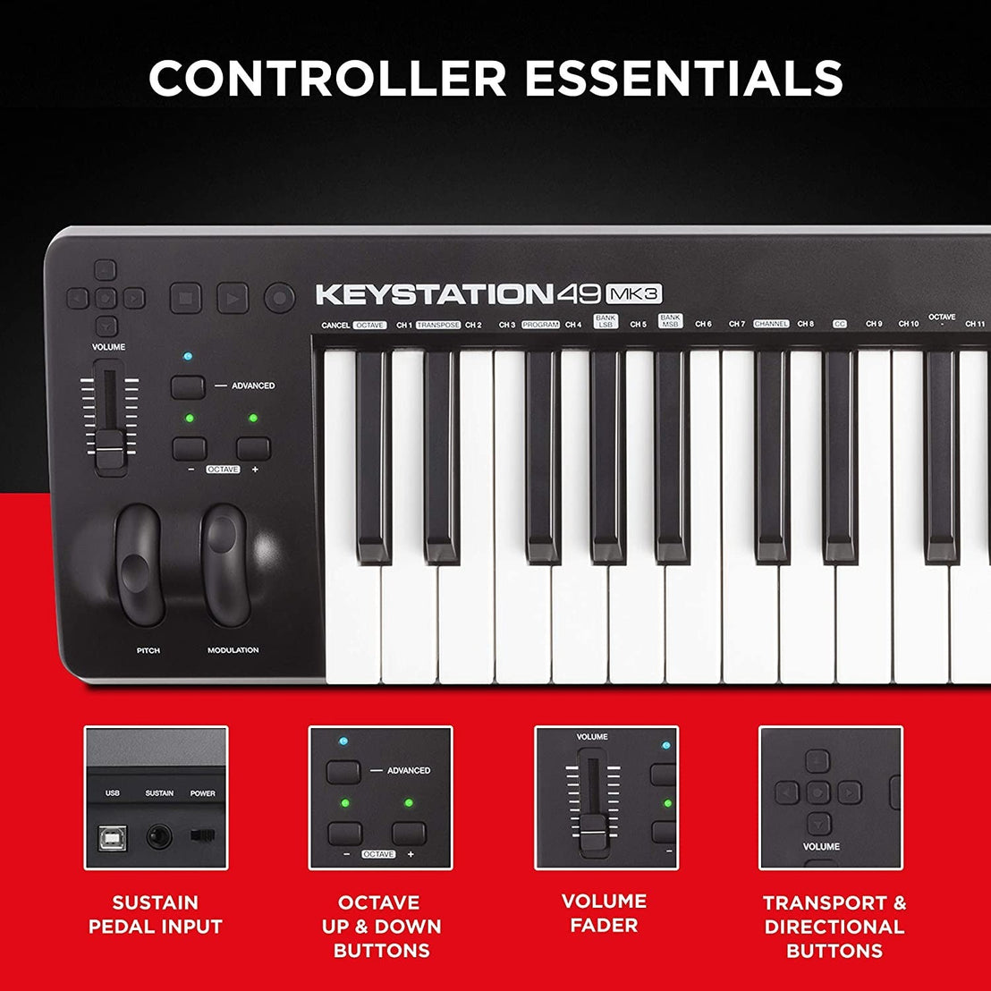 MIDI Keyboard Controller M-Audio Keystation 49MK3-Mai Nguyên Music