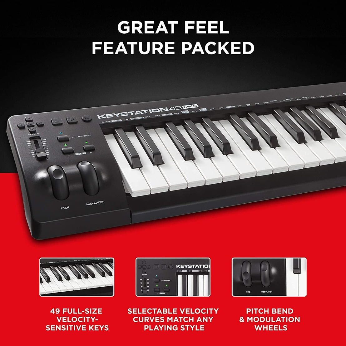 MIDI Keyboard Controller M-Audio Keystation 49MK3-Mai Nguyên Music