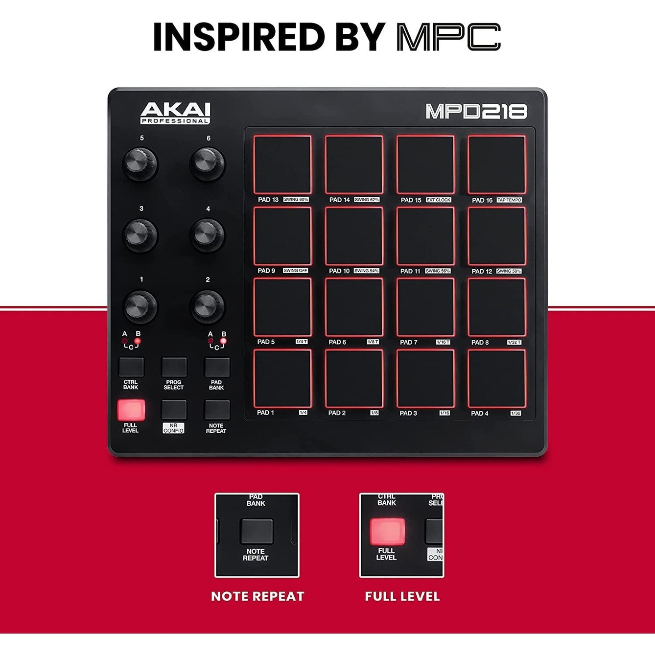 MIDI Pad Controller Akai MPD 218-Mai Nguyên Music