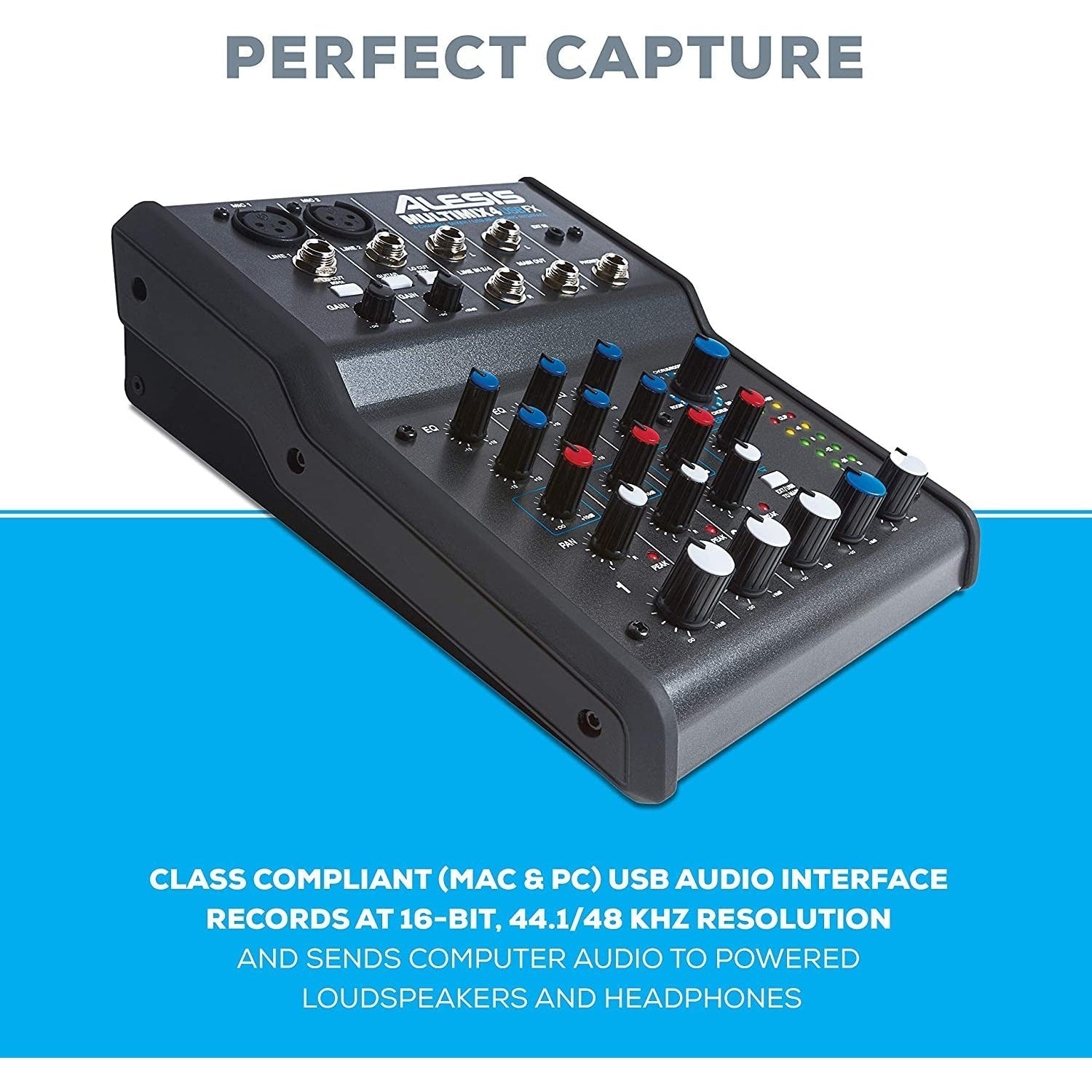 Mixer Alesis MultiMix 4 USB Mixer With FX-Mai Nguyên Music