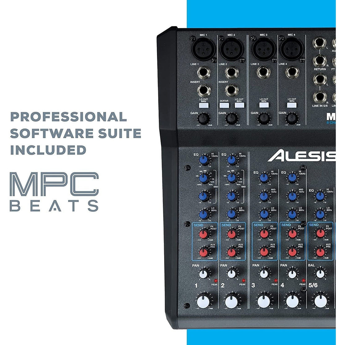 Mixer Alesis MultiMix 8 USB FX 8 Channel With FX-Mai Nguyên Music