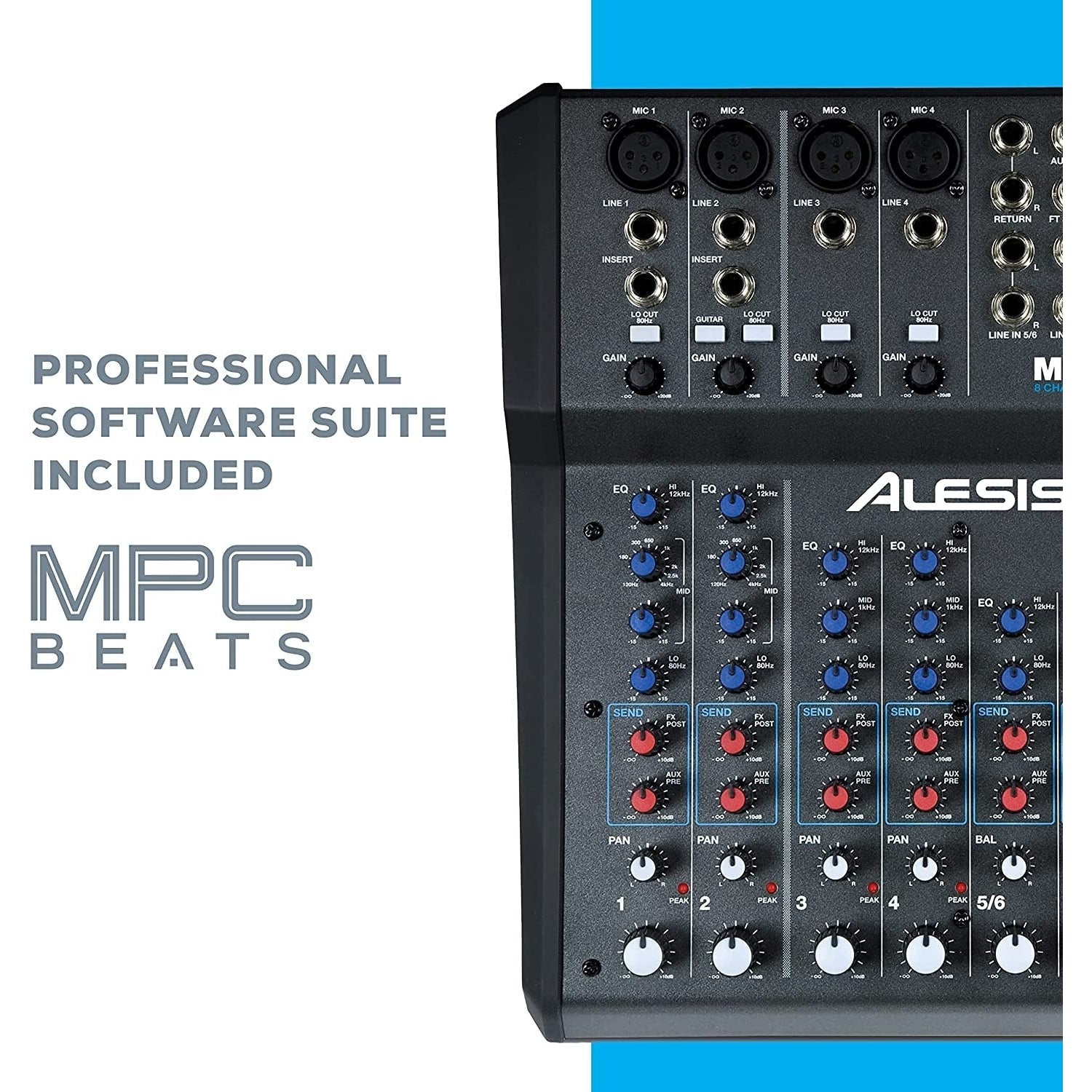 Mixer Alesis MultiMix 8 USB FX 8 Channel With FX-Mai Nguyên Music
