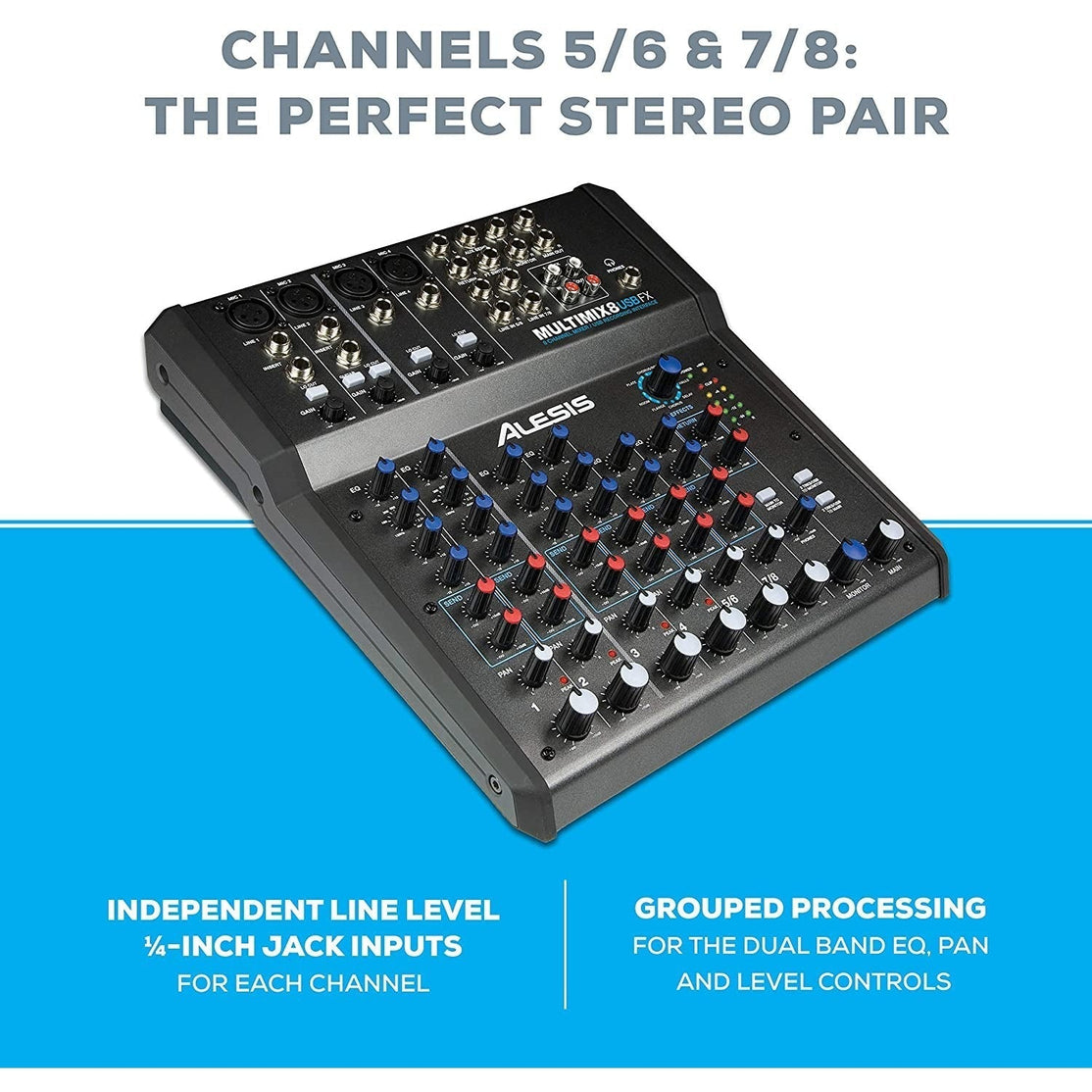 Mixer Alesis MultiMix 8 USB FX 8 Channel With FX-Mai Nguyên Music