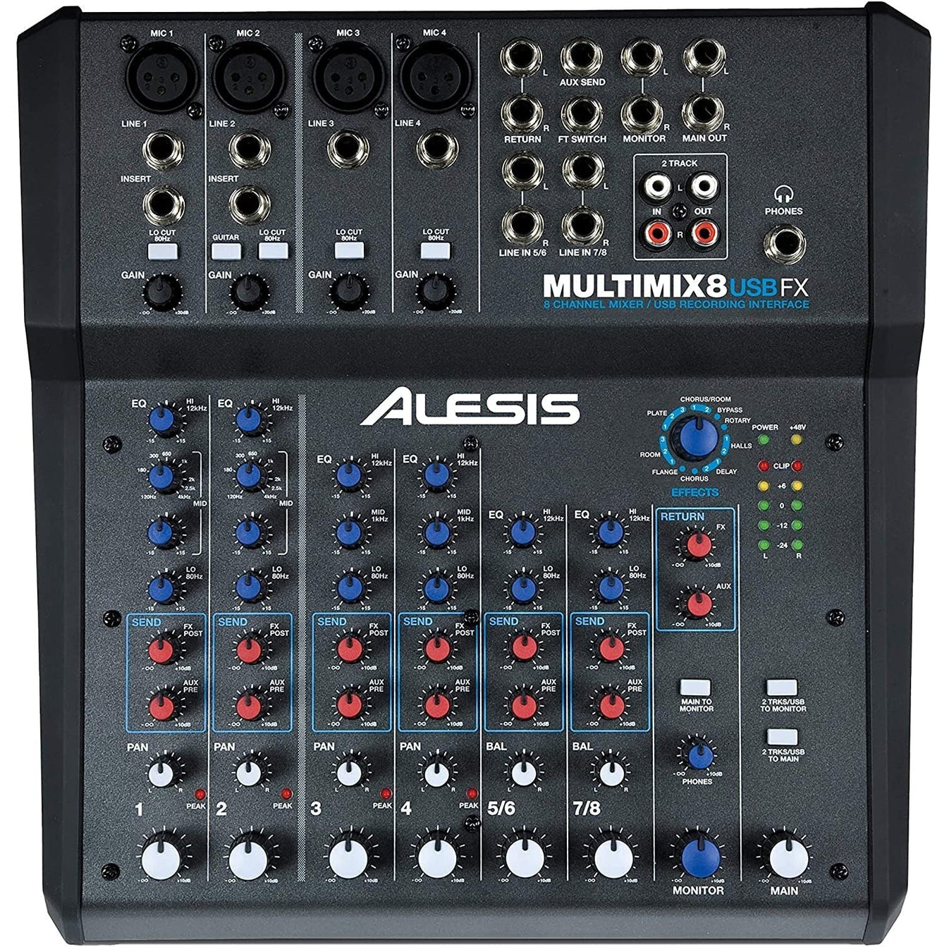 Mixer Alesis MultiMix 8 USB FX 8 Channel With FX-Mai Nguyên Music
