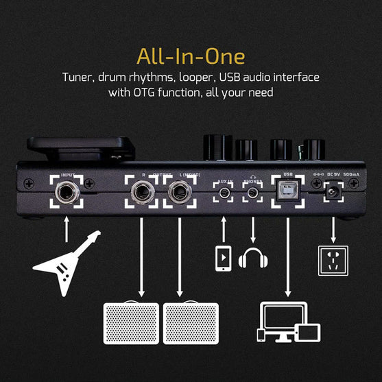 Multi Effect Pedal Guitar Valeton GP-100-Mai Nguyên Music