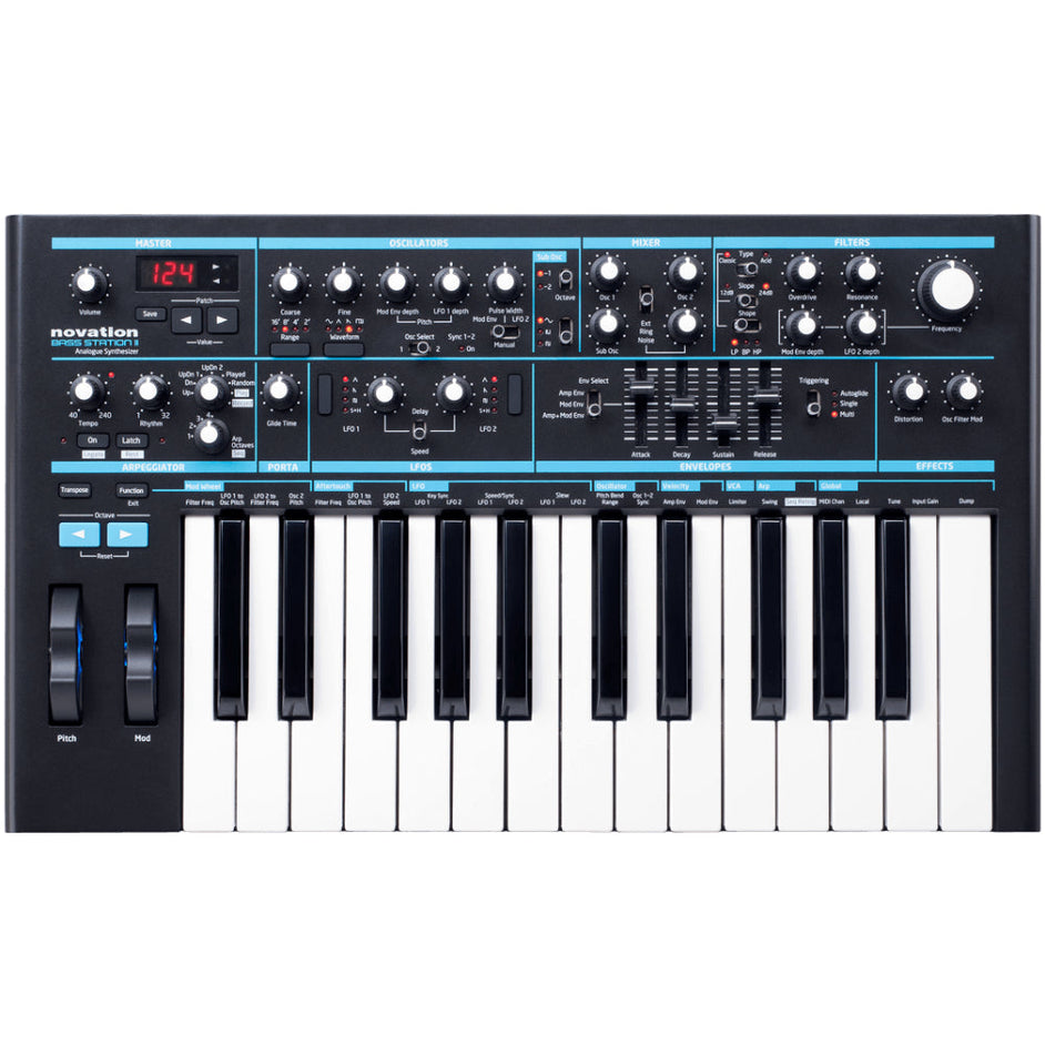 Novation Bass Station II Classic Analogue Bass Synth w/ Digital Control And USB Interface-Mai Nguyên Music